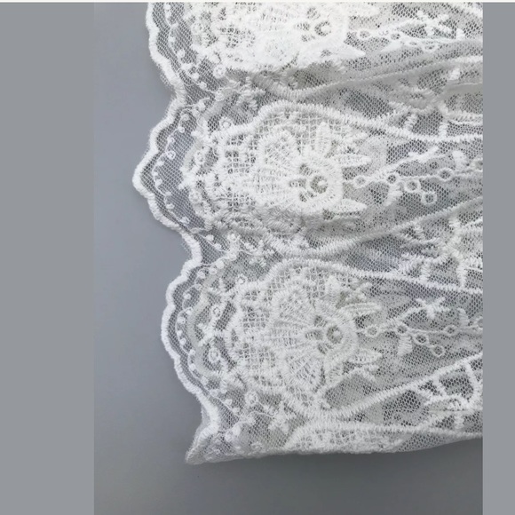 NEIMAN MARCUS Cream Ivory Tunic Sweater Lace - Picture 3 of 4